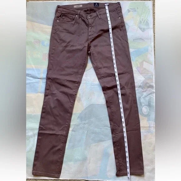 AG Adriano Goldschmied The Stilt  Cigarette Leg Skinny Pants Dusty Purple - Picture 4 of 16